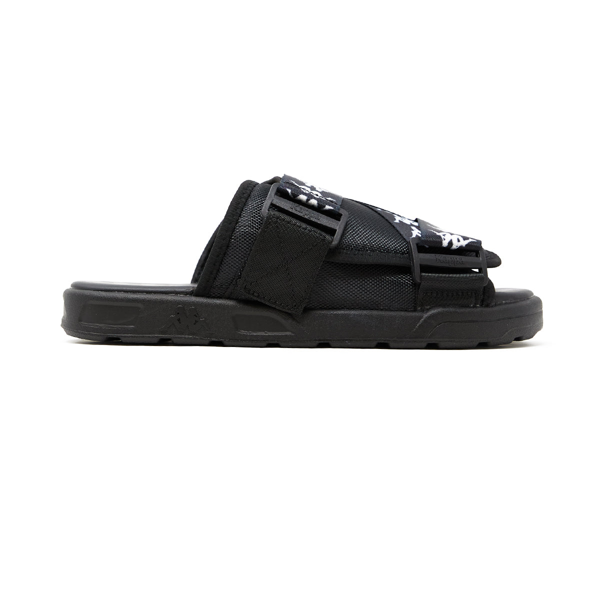 Mitel Black Sandals with Straps for Men Women Kappa USA