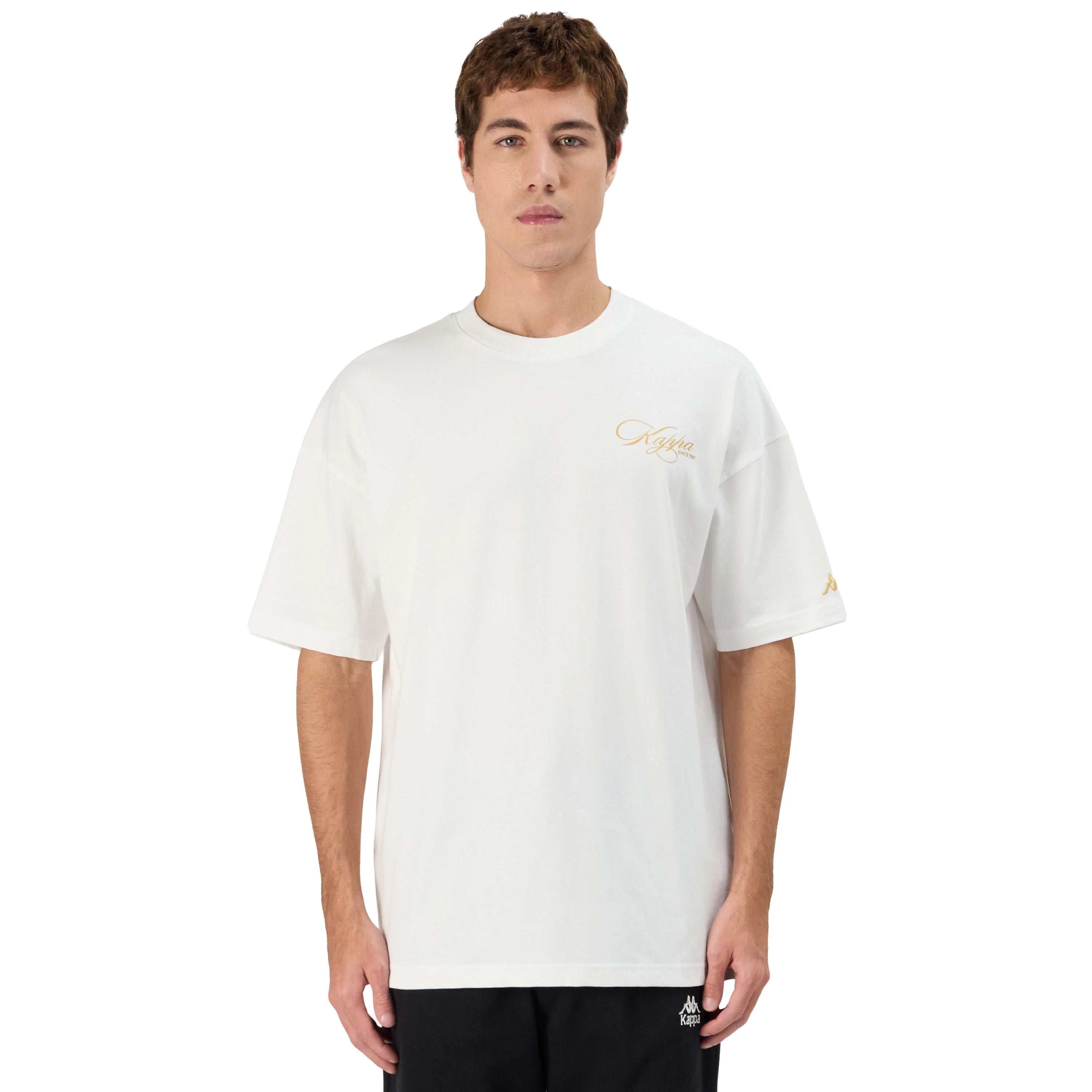 White Organic Cotton Shirt with Embroidered Logo | Kappa USA White Organic Cotton Shirt with Embroidered Logo | Kappa USA