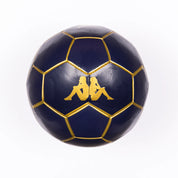 Blasty Modelo Soccer Ball in dark blue with gold details showing the large Kappa logo.
