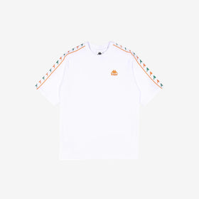 222 Banda Ninon T-Shirt - White Green Tee Orange