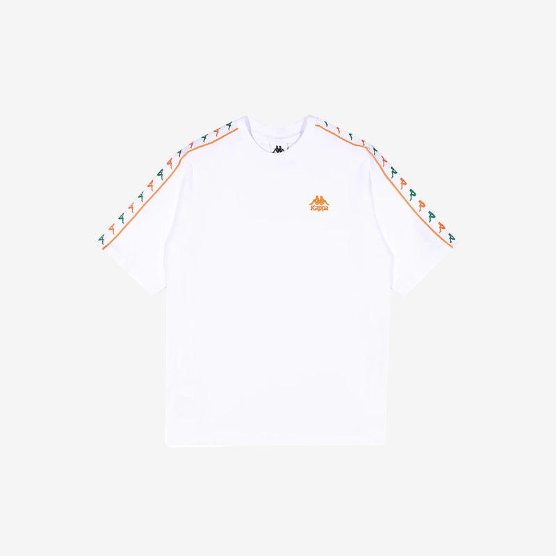 222 Banda Ninon T-Shirt - White Green Tee Orange