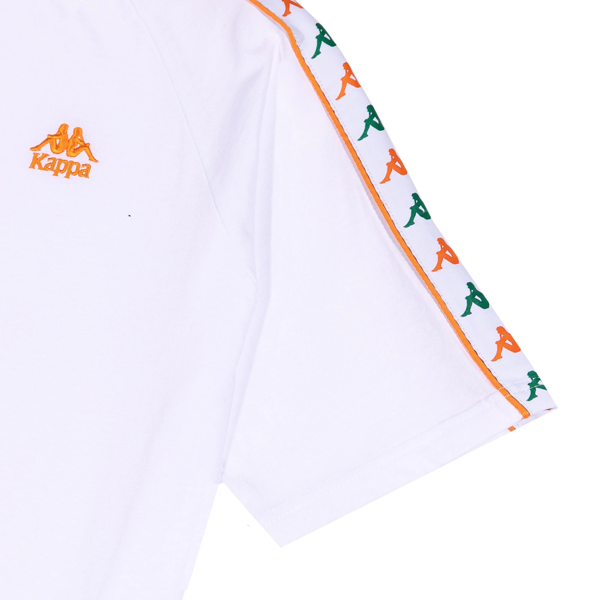 222 Banda Ninon T-Shirt - White Green Tee Orange