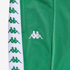 222 Banda Rastoria Slim Pants - Green Tee White. Detail view of Kappa Omini logo.