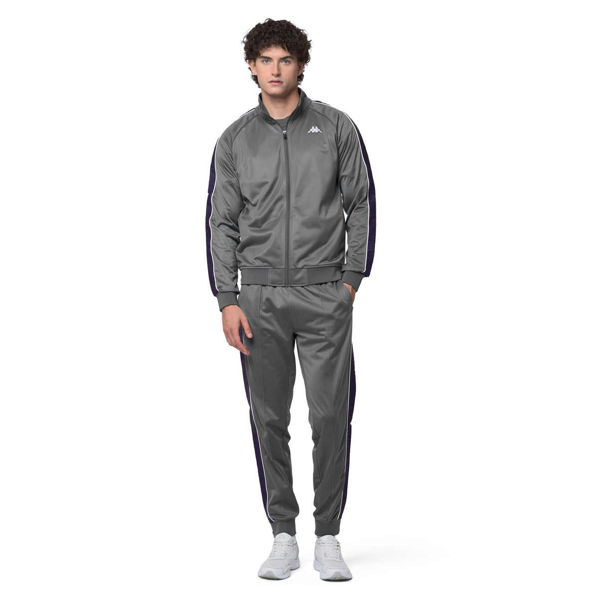 222 Banda Anniston Slim Jacket - Grey Charcoal Violet Anil White Natu