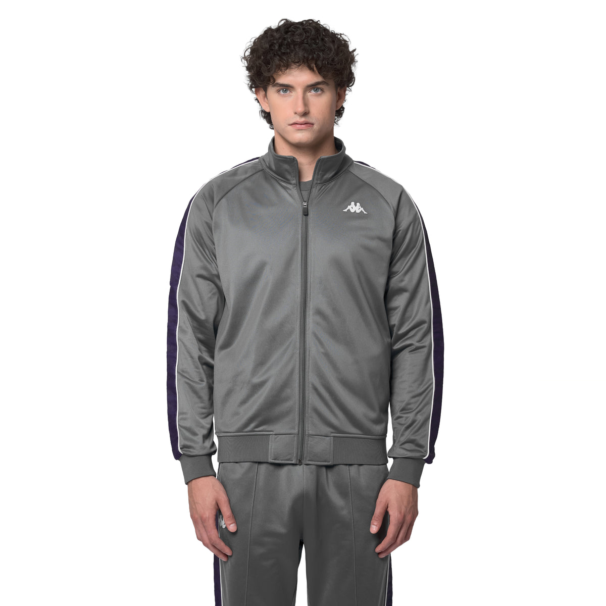 222 Banda Anniston Slim Jacket - Grey Charcoal Violet Anil White Natu