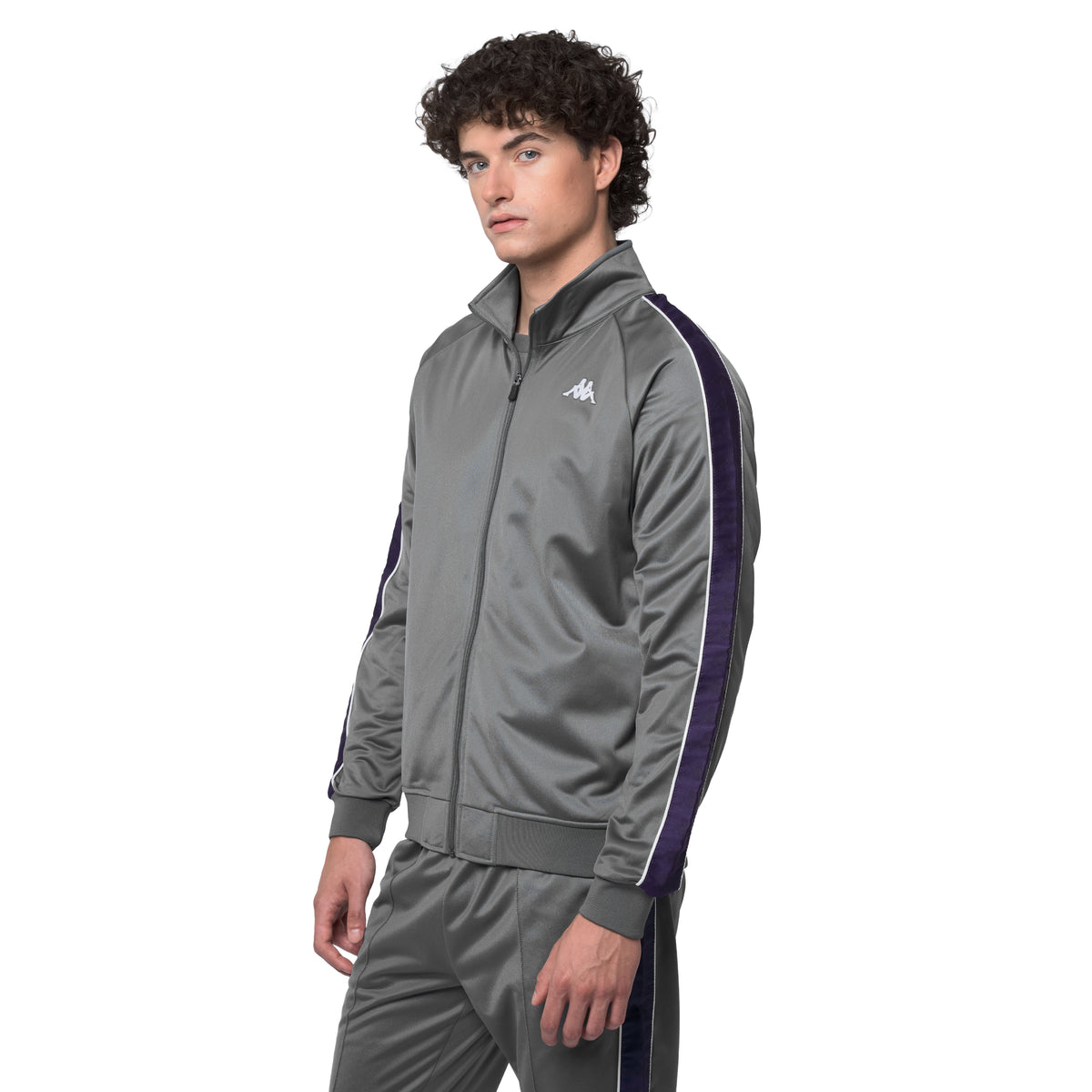 222 Banda Anniston Slim Jacket - Grey Charcoal Violet Anil White Natu