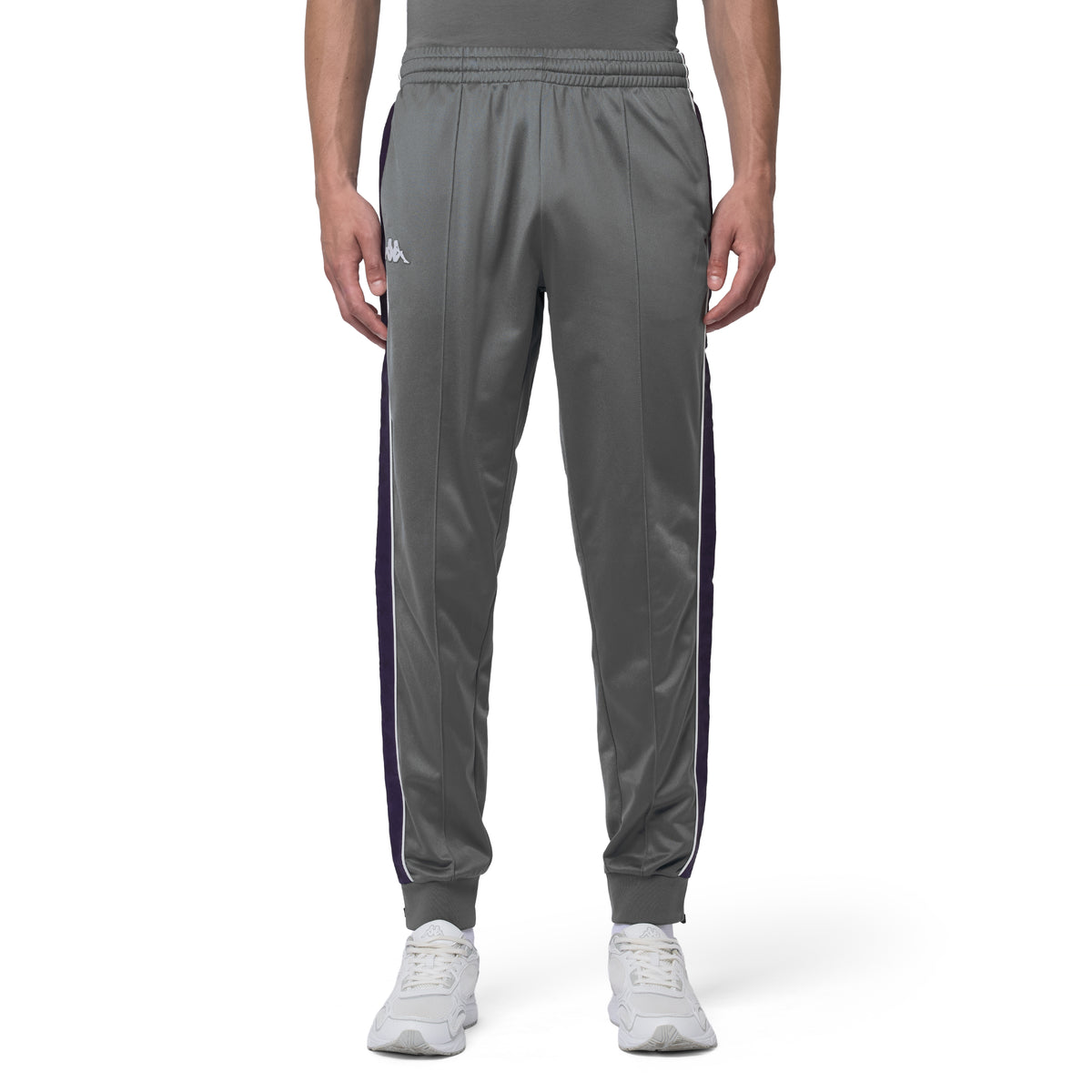 222 Banda Rastoria Slim Pants - Grey Charcoal Violet Anil White Natu