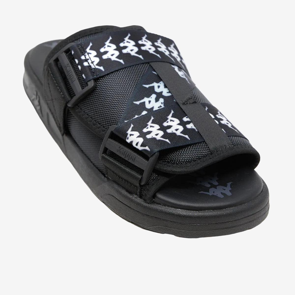 222 Banda Mitel 1 Sandals - Black White Black