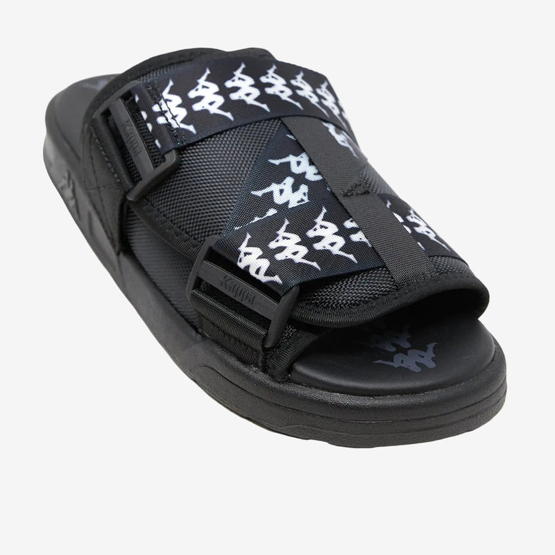 222 Banda Mitel 1 Sandals - Black White Black