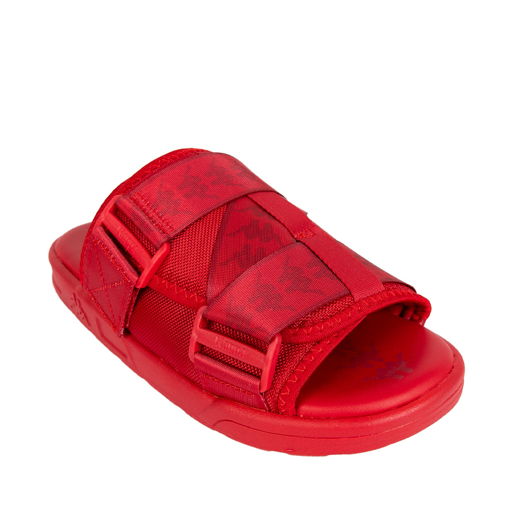 Kappa - 222 Banda Mitel 1 Sandals - Dark Red. Front view.