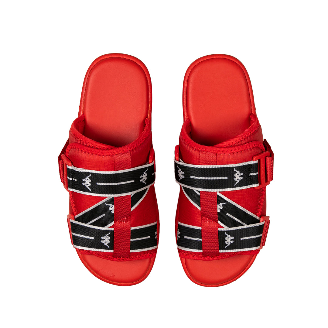 Kappa - Authentic Jpn Mitel 2 Sandals - Red Black. Top view.