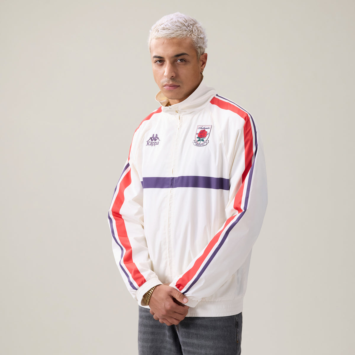 Authentic Osader Jacket - White Natural Violet Anil