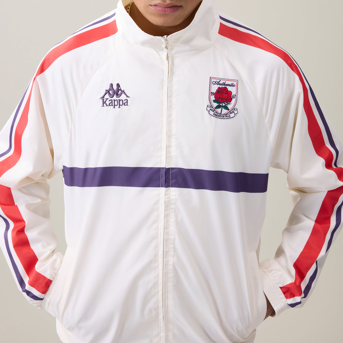 Authentic Osader Jacket - White Natural Violet Anil
