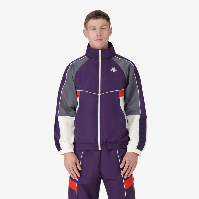 222 Banda Ozzy Jacket - Violet Anil Grey Charcoal White Natural