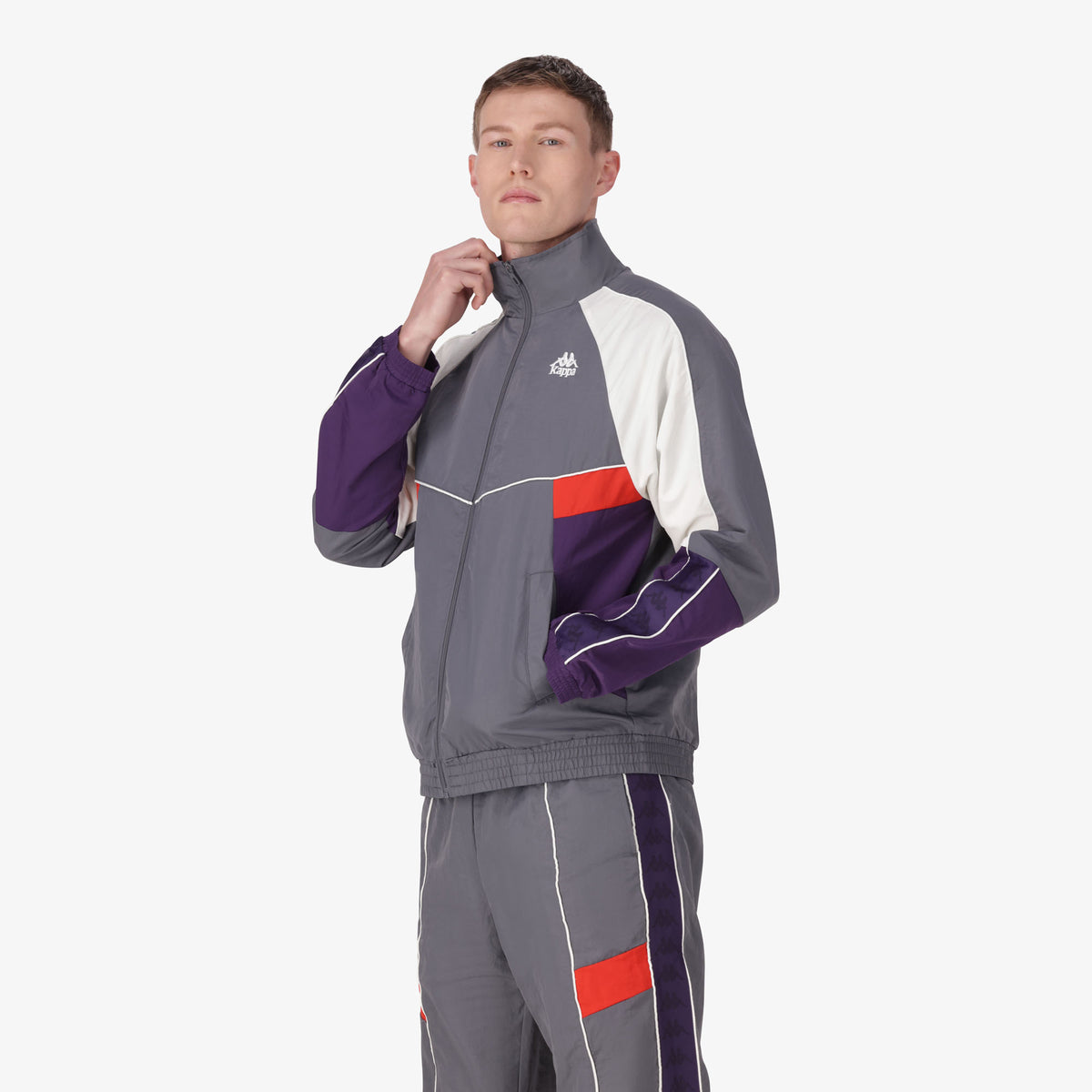 222 Banda Ozzy Jacket - Grey Charcoal White Natural Violet Anil