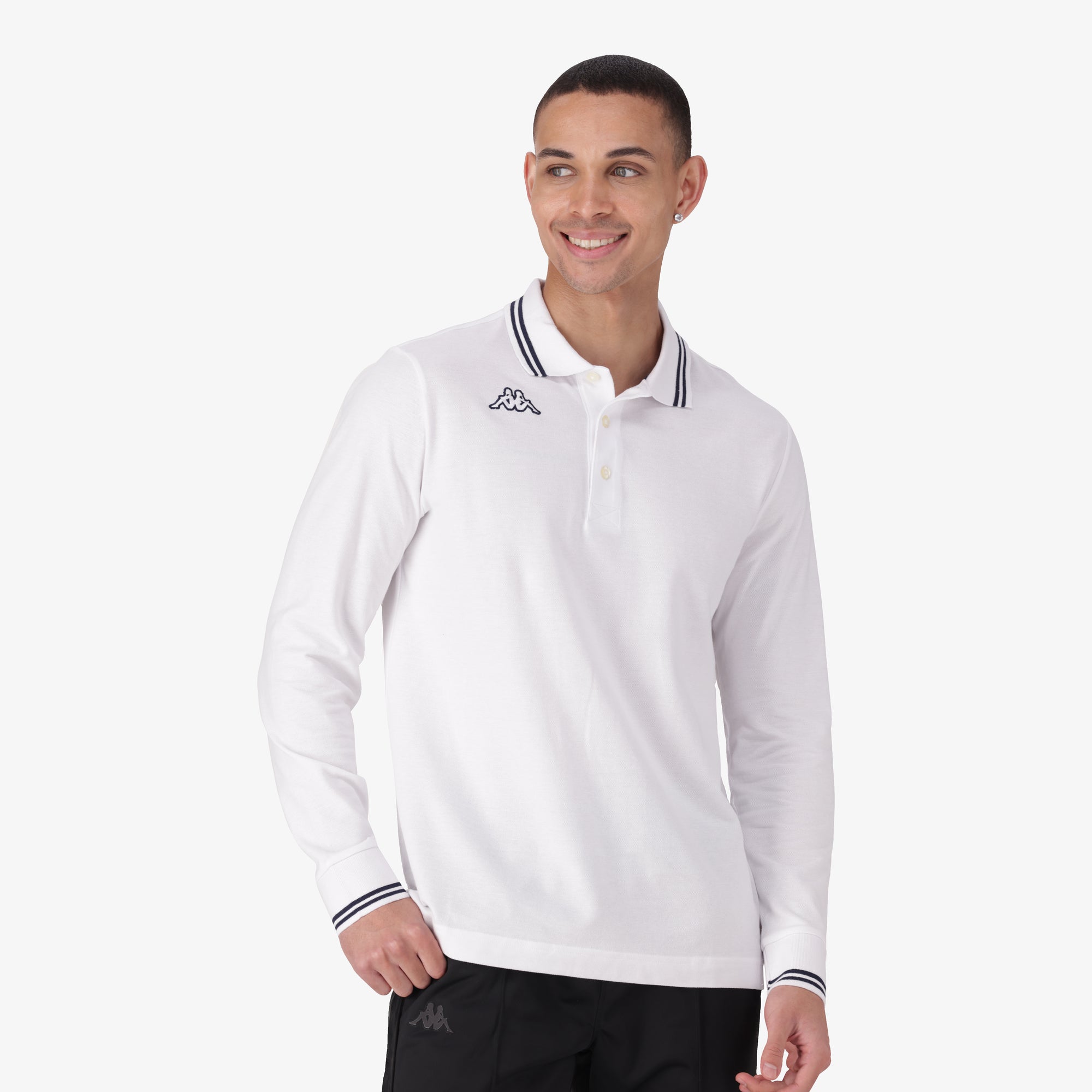 Logo Maltax 5MLS Polo - White/Blue Marine