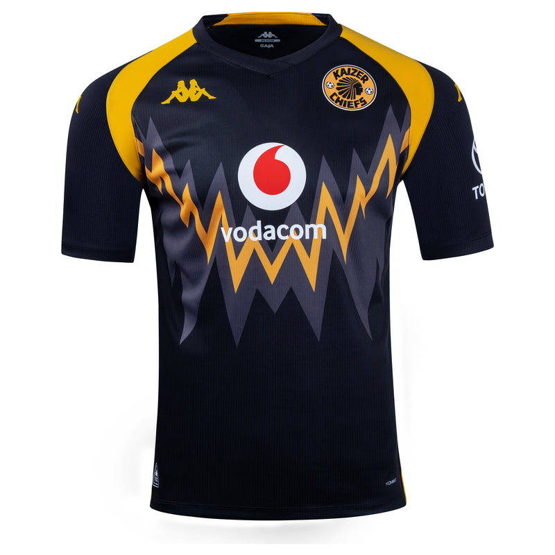 Kaizer Chiefs Kombat 2027 Away AM Jersey - Black Yellow Saffron