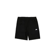 Black shorts with embroidered Kappa Omini logo in white on left leg.