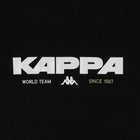 Detail view of white lettering. Reads "Kappa World Team Since 1967"