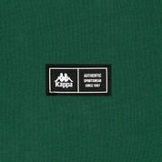 Detail view of silicone patch with Kappa logo and text "Authentic Sportswear Since 1967".