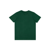 Back of dark green t-shirt.