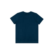 Back of dark blue t-shirt.