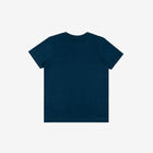 Back of dark blue t-shirt.