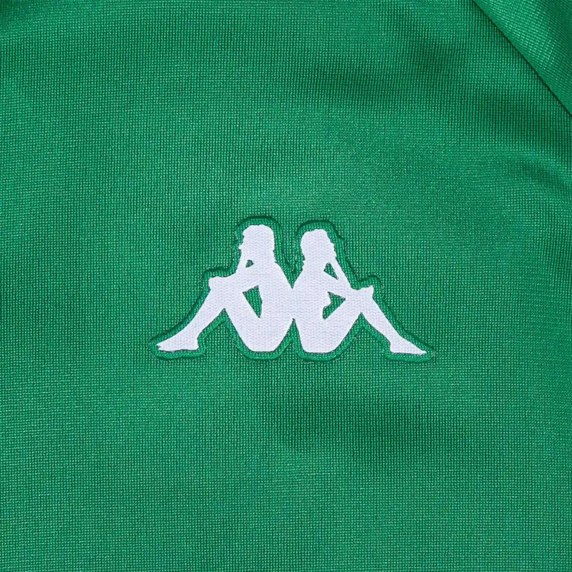 222 Banda Anniston Slim Jacket - Green Tee White. Detail view of Kappa Omini logo.