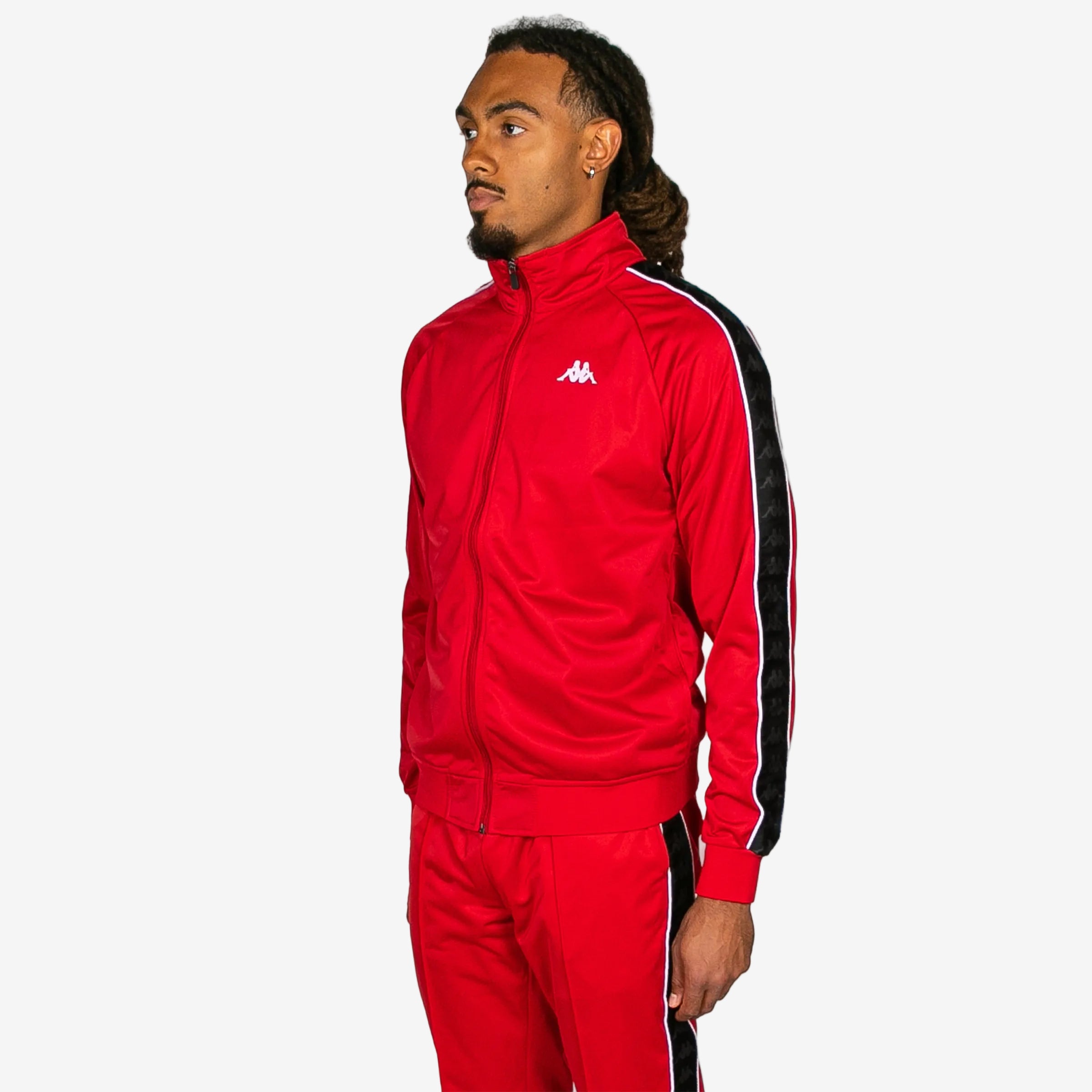 Red Black and White Track Jacket - Unisex | Kappa USA