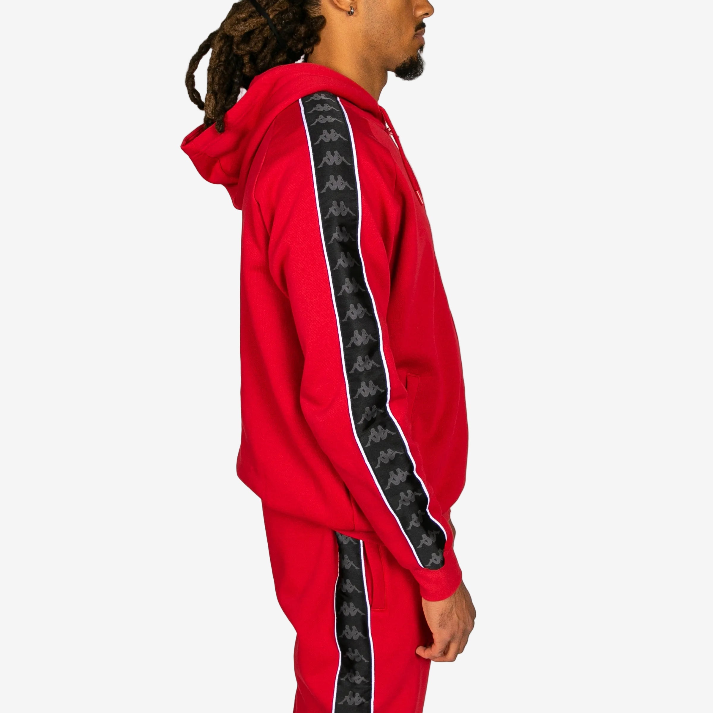 Banda Madison 2 Red Black & White Unisex Hoodie | Kappa USA