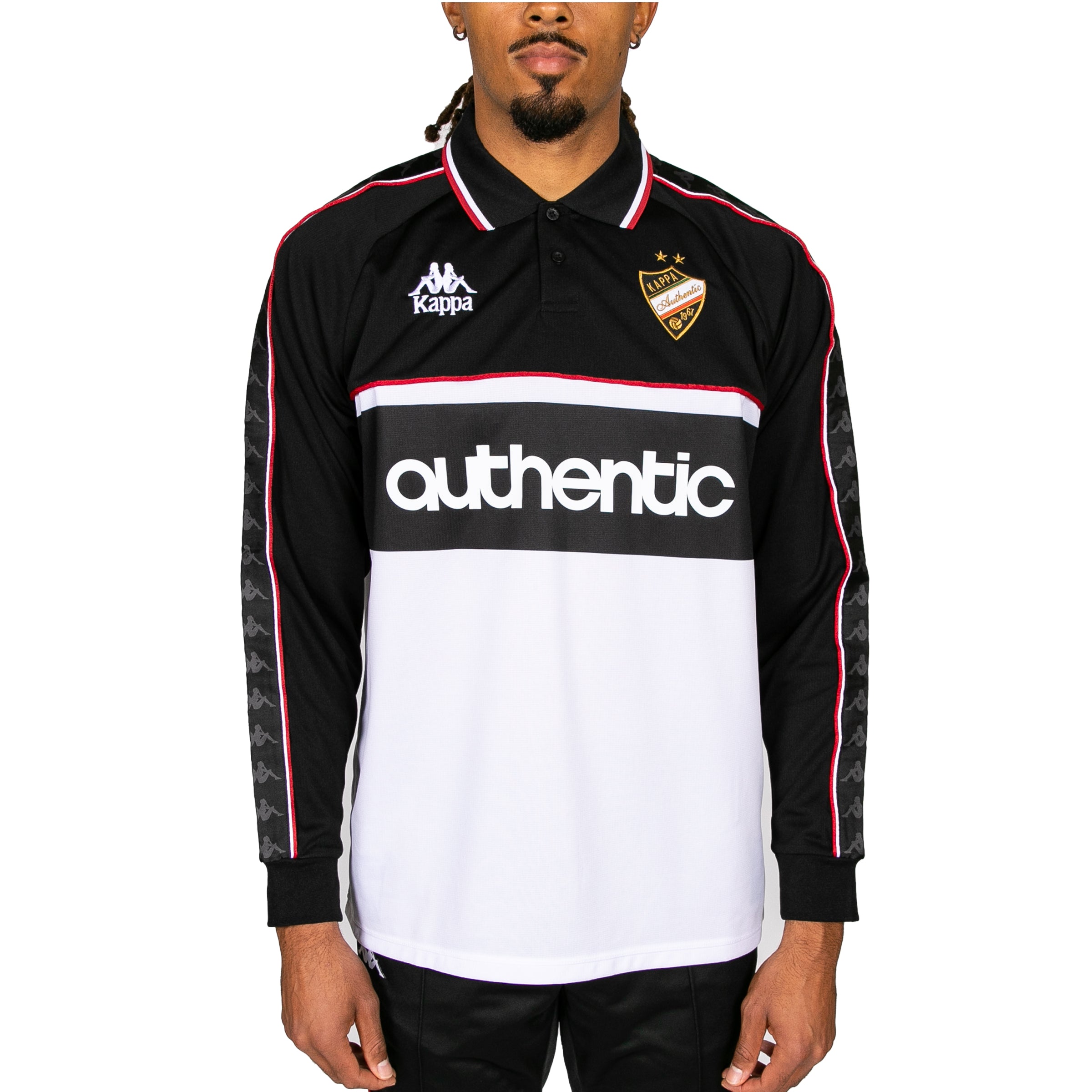 222 Banda Onika Long Sleeve Jersey - Black White Red Racing