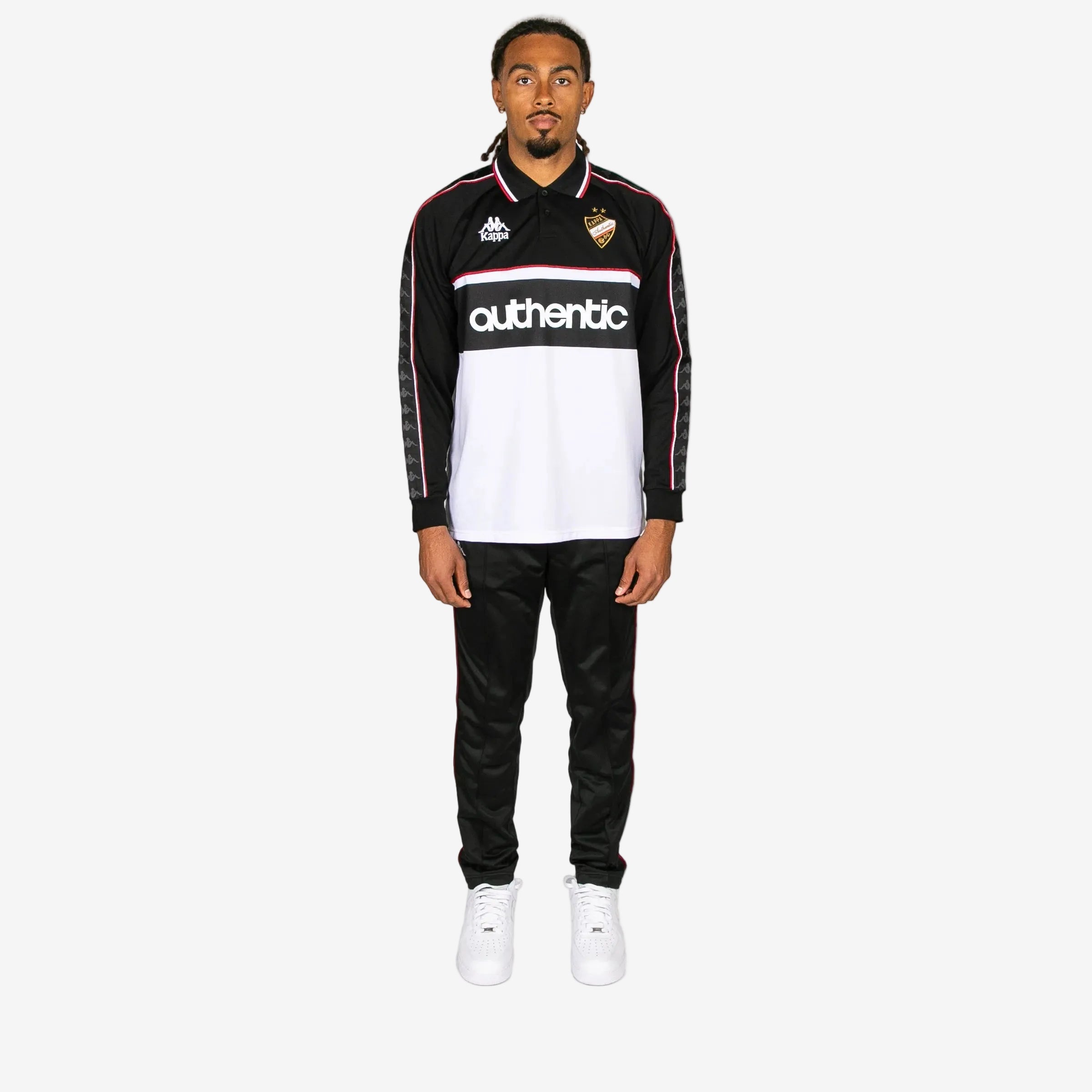 Black White & Red Long Sleeve Jersey (Unisex) | Kappa USA