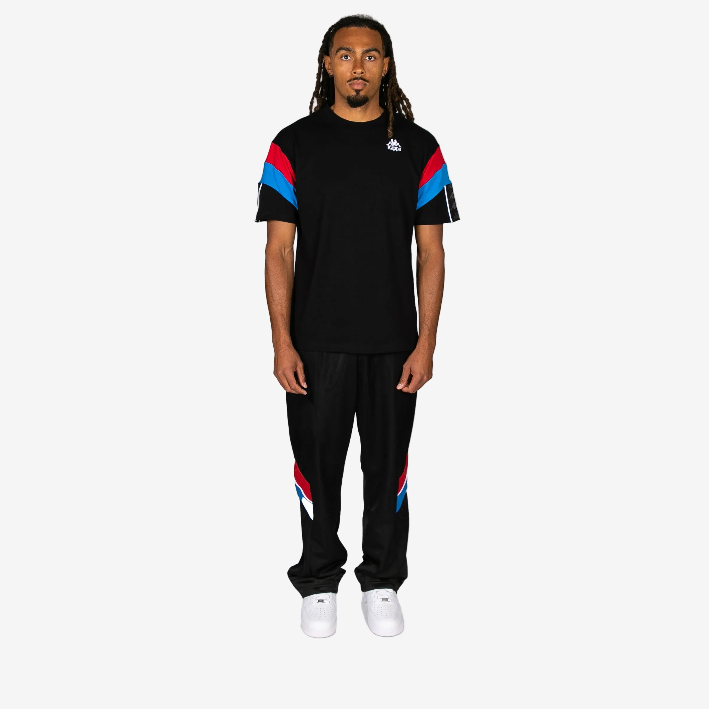 Banda Oreste Black Red & Sea Blue Track Pants | Kappa USA