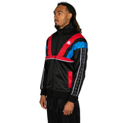 222 Banda Orlando Zip Up Fleece - Black Red Racing Blue Sea