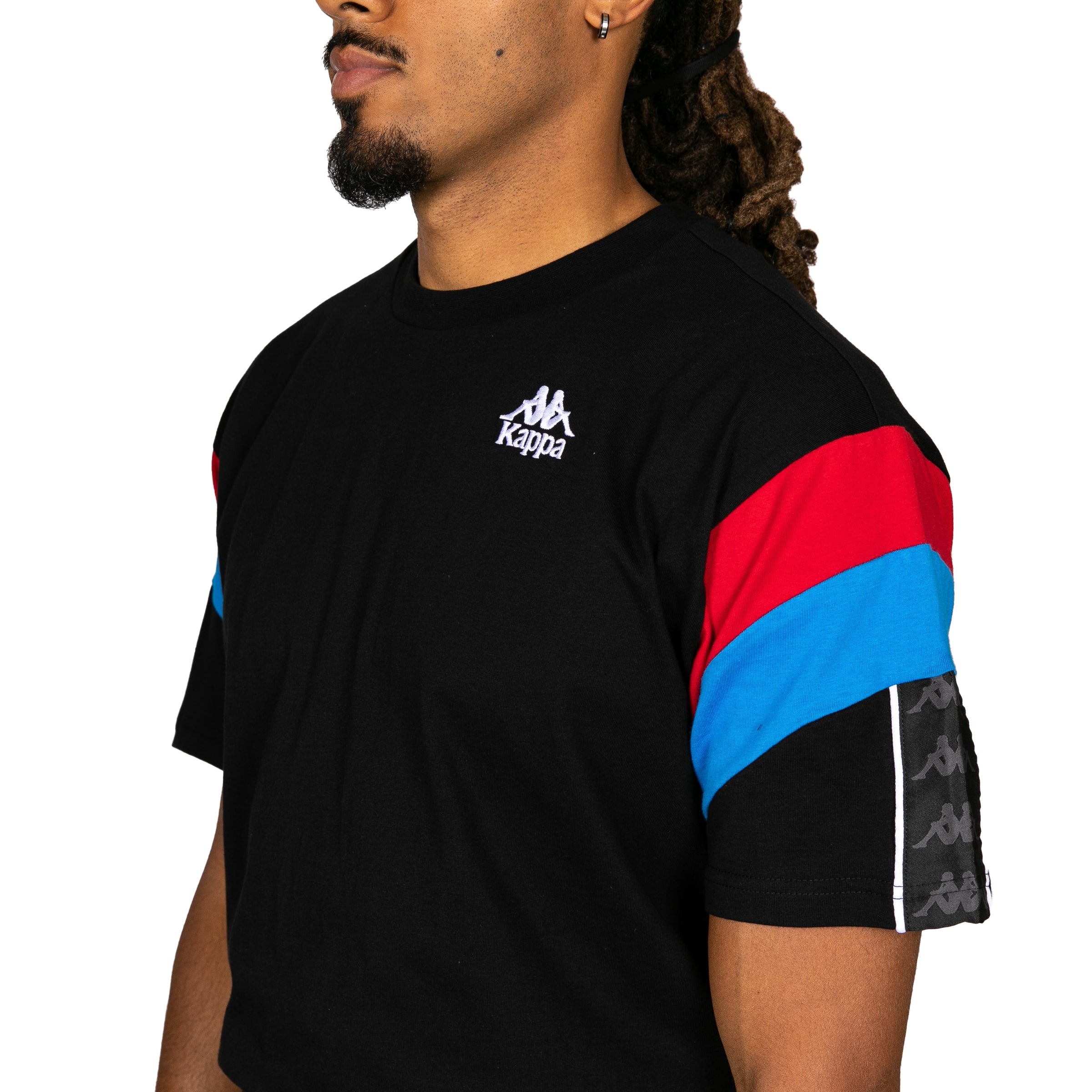 222 Banda Otto T-Shirt - Black Red Racing Blue Sea