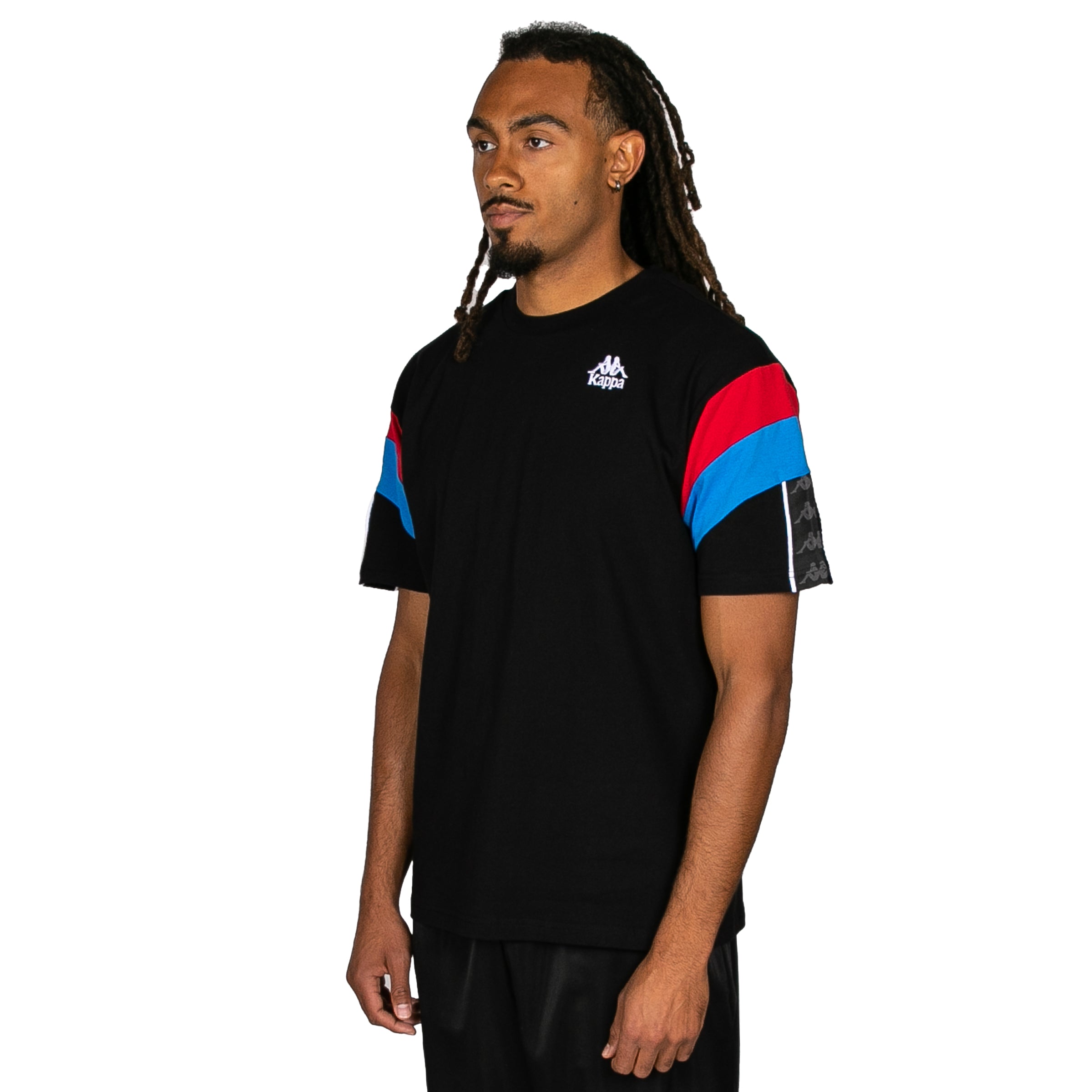 222 Banda Otto T-Shirt - Black Red Racing Blue Sea