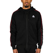 222 Banda Zamin 4 Zip Up Hoodie - Black Red Racing White