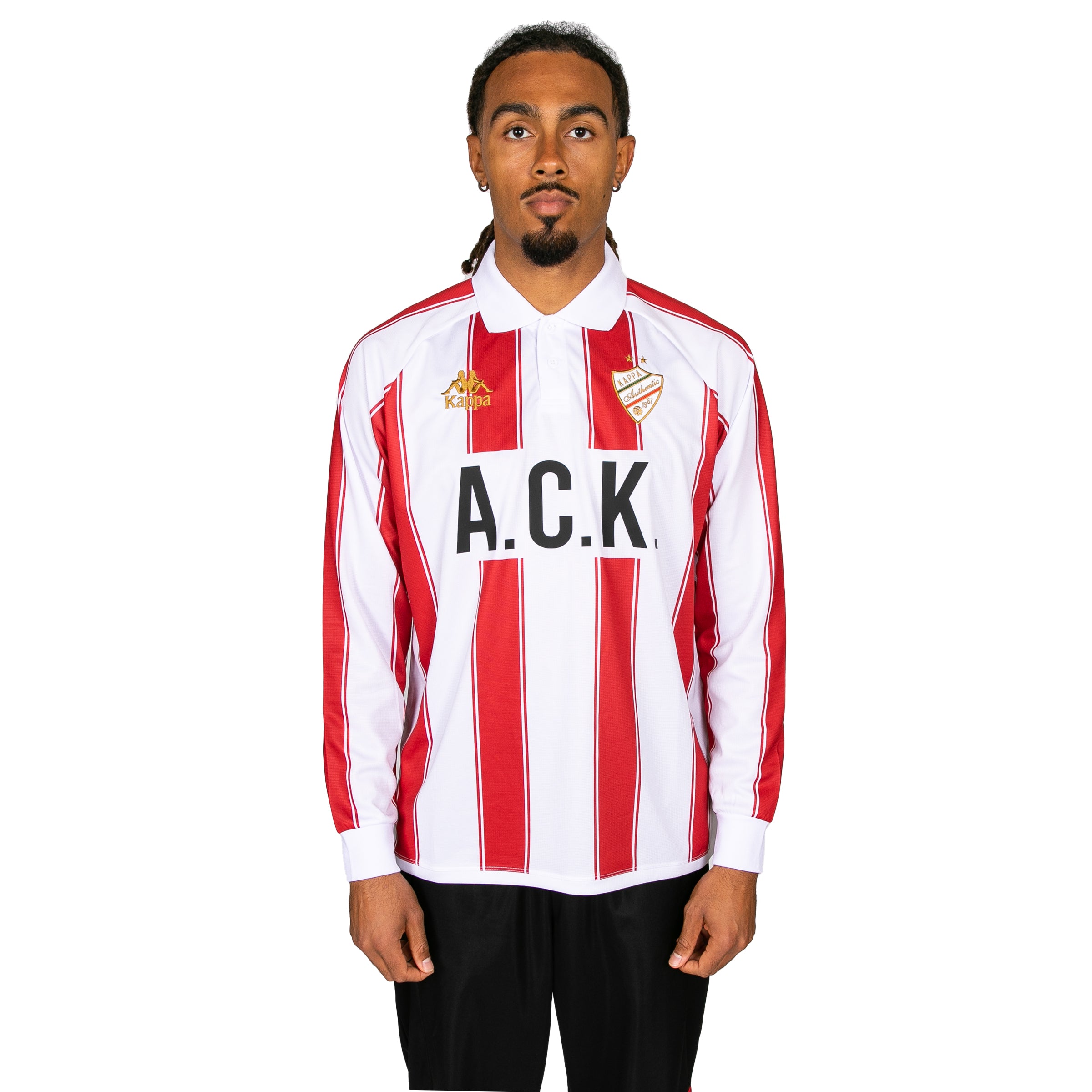 Authentic Oden Long Sleeve Jersey - White Red Racing Black