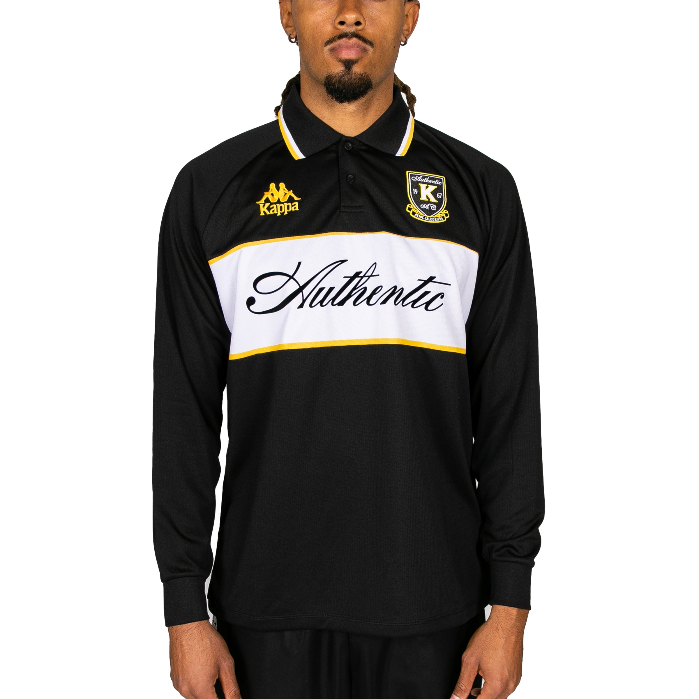 Authentic Odran Long Sleeve Jersey - Black Yellow Spectra White