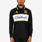 Black and white long-sleeve shirt with 'Authentic' text and Kappa logo on a white background