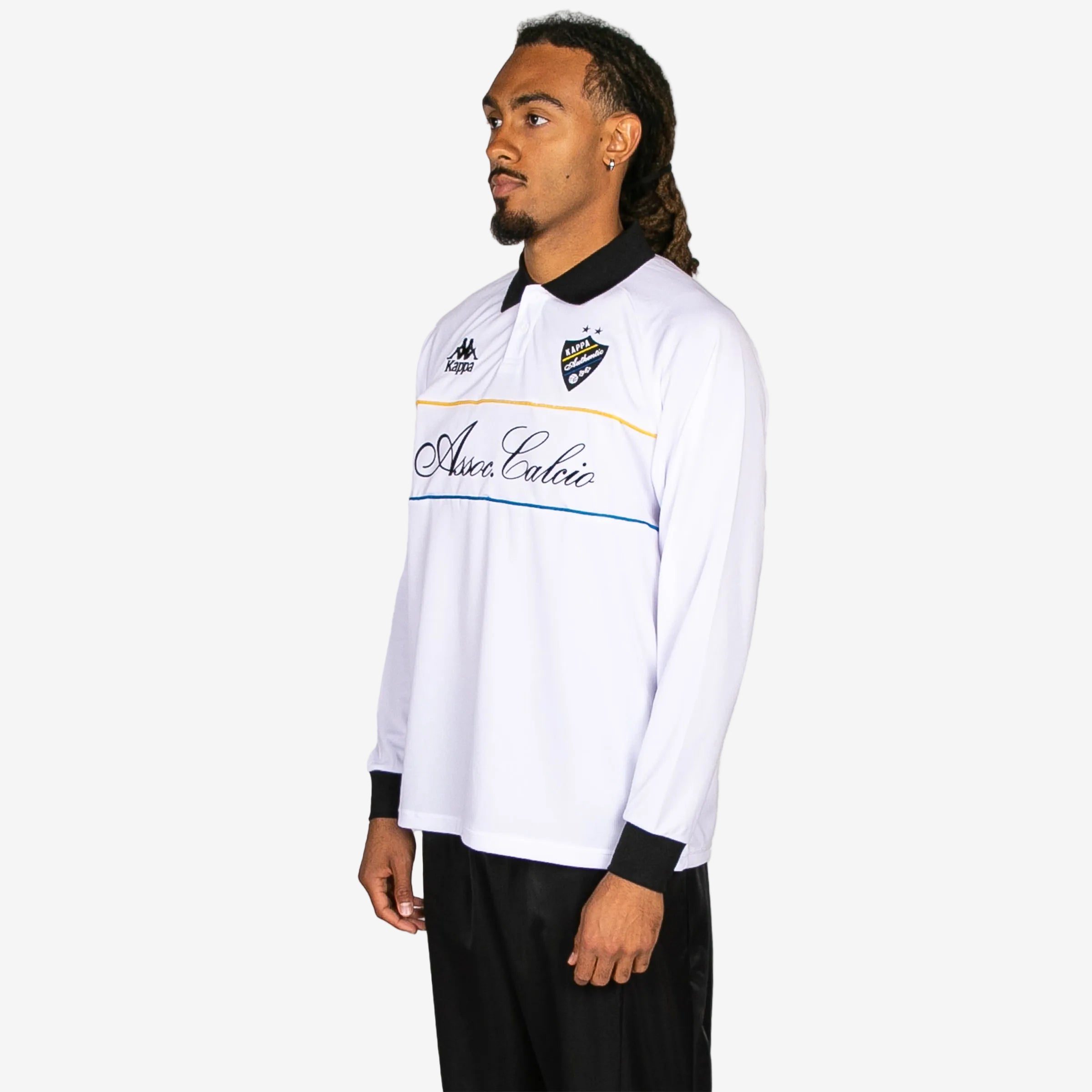 Olafure White Black Unisex Long Sleeve Jersey | Kappa USA