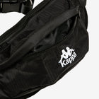 Black waist bag with Kappa logo on a white background