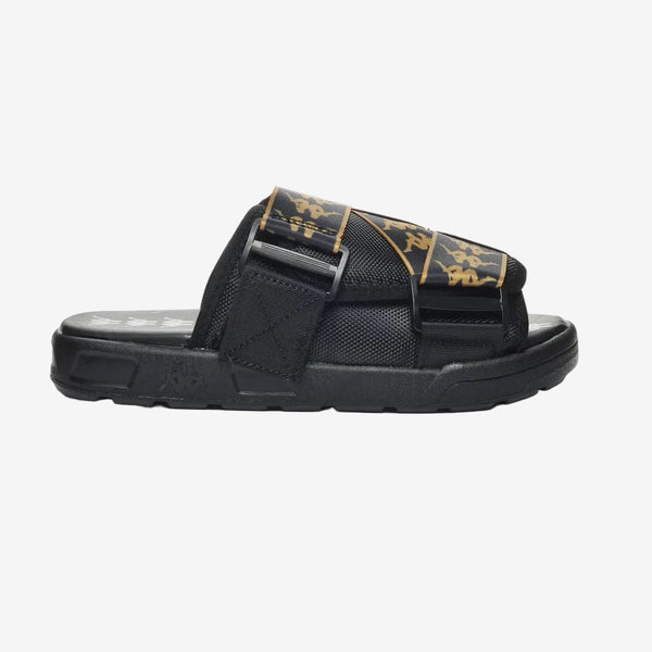 Mitel Black & Gold Sandals with Straps for Men & Women  display picture 1