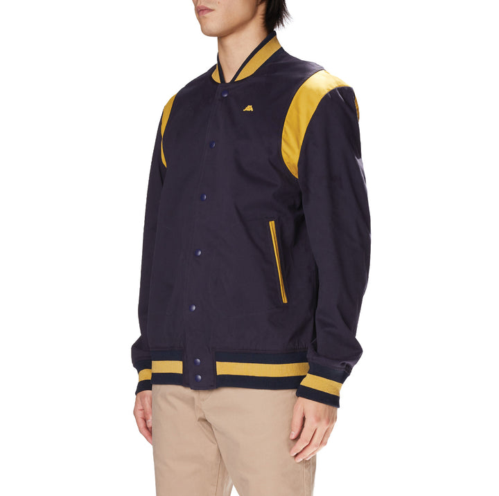 Robe Giovani Naons Varsity Jacket - Navy Yellow