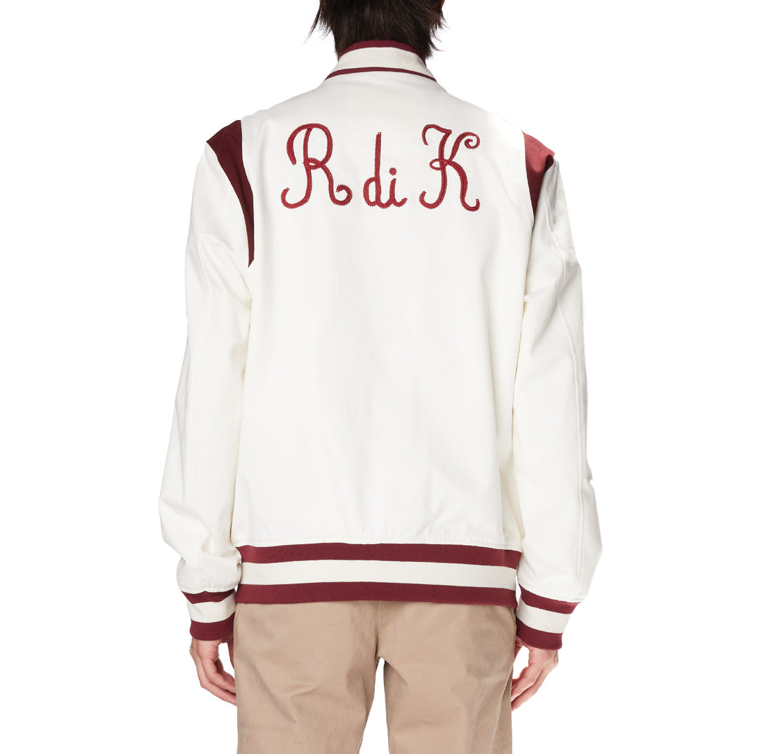 Robe Giovani Naons Varsity Jacket - White Red