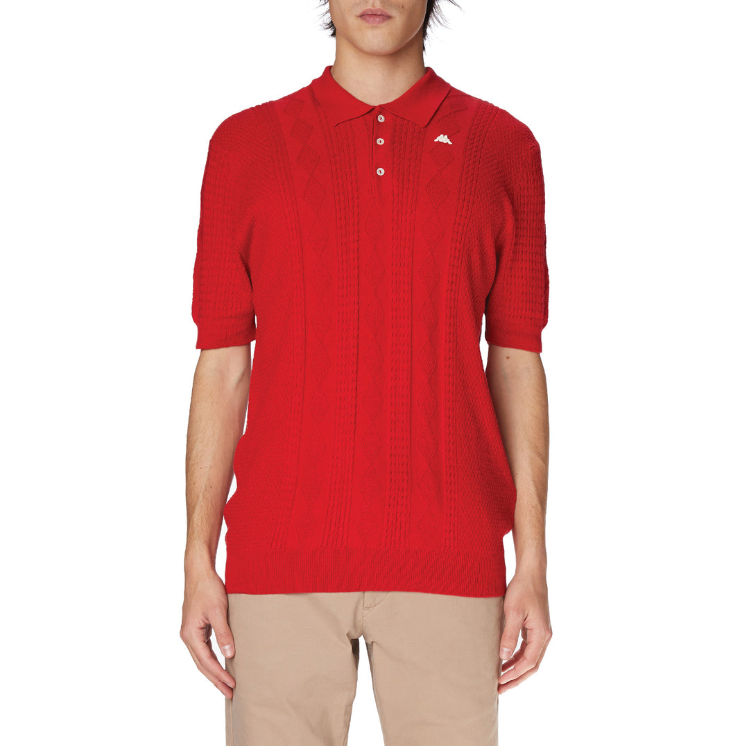 Red Short Sleeve Polo Sweater Sizes XS-3XL - Pollux - Men – USA