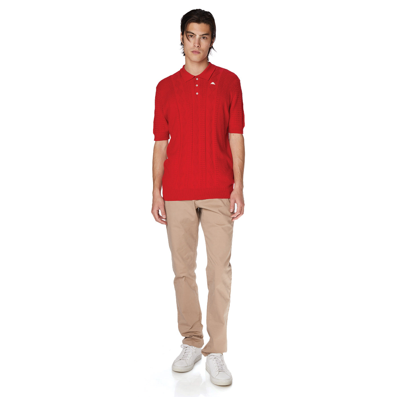 Red Short Sleeve Polo Sweater - Sizes XS-3XL - Pollux - Men – Kappa USA