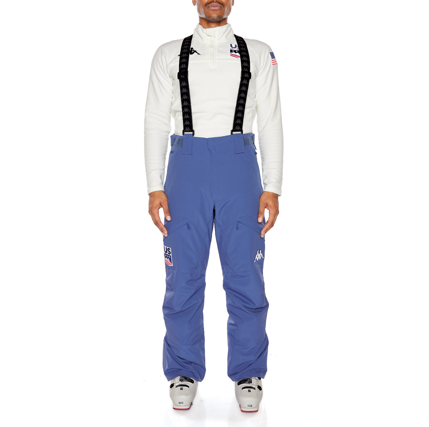 6Cento 622P US Full Zip Ski Pants Blue Fiord Kappa USA