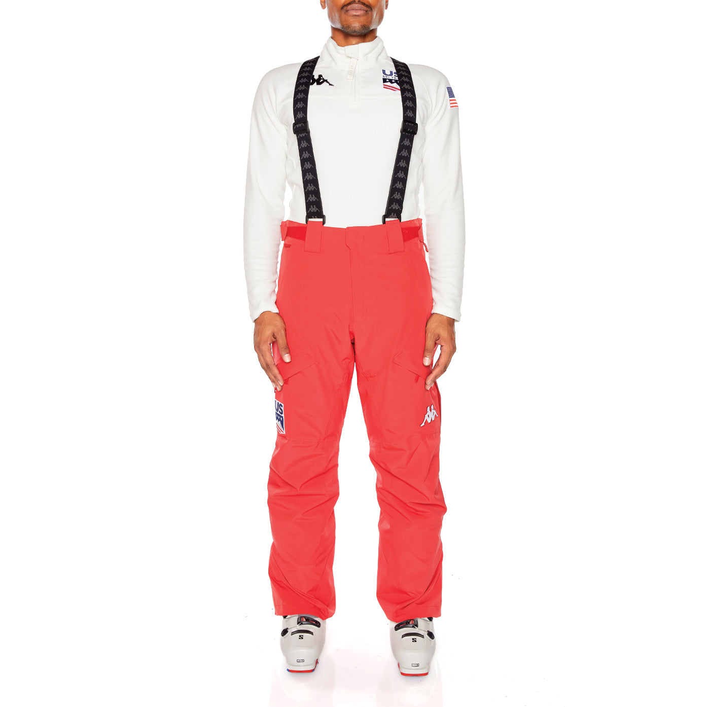 Kappa 6Cento 622P US Full Zip Ski Pants - Red