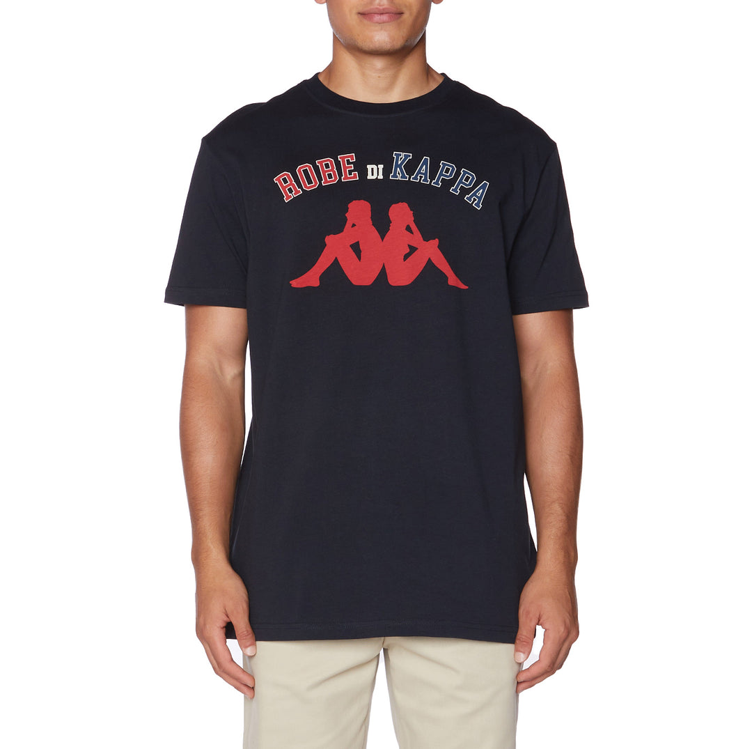 Buy Kappa Logo Print T-shirt with Crew Neck and Short Sleeves